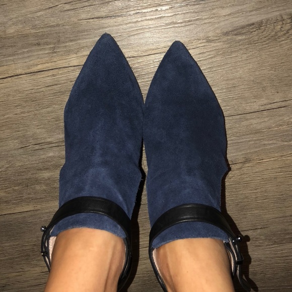 French Connection Shoes - French connection black/blue suede wedges 38